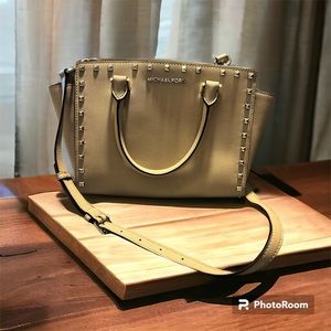 Michael Kors grey/taupe satchel